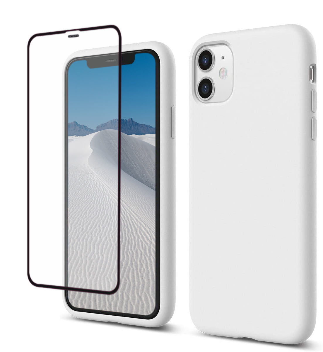 Komplekts iPhone 11, 11 Pro, 11 Pro Max ar DustProof 5D stiklu