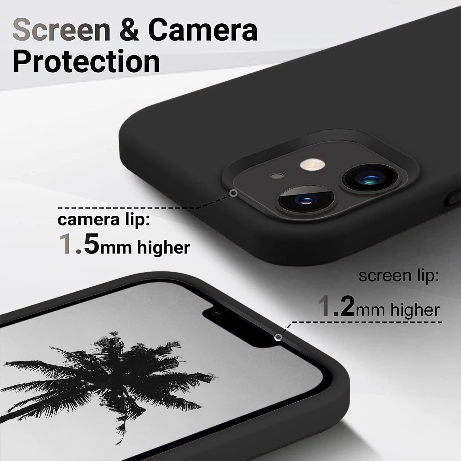 Komplekts iPhone 12/12 Pro/12 Pro Max silikons ar Privacy stiklu